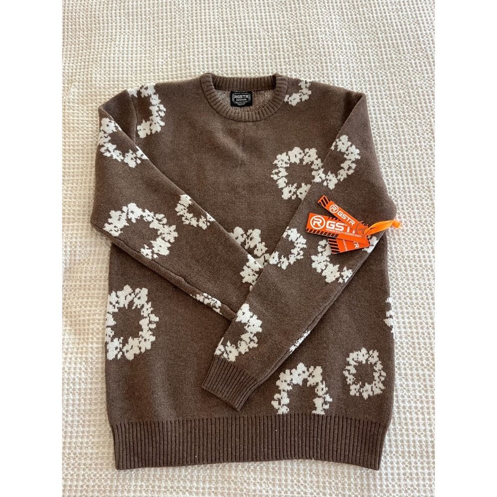 RGSTR UNISEX CREW NECK SWEATER SIZE Medium Brown